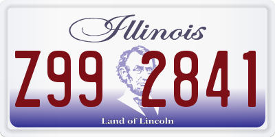 IL license plate Z992841