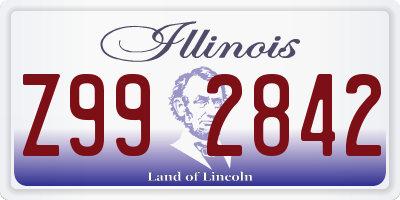 IL license plate Z992842