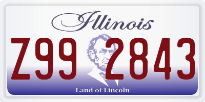 IL license plate Z992843