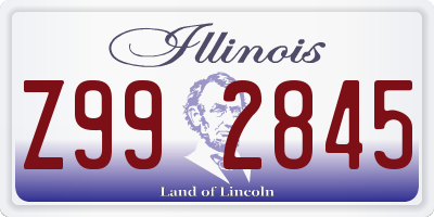 IL license plate Z992845