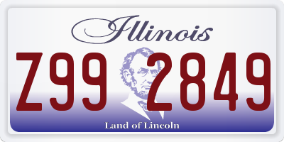 IL license plate Z992849