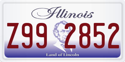 IL license plate Z992852