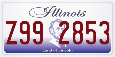 IL license plate Z992853