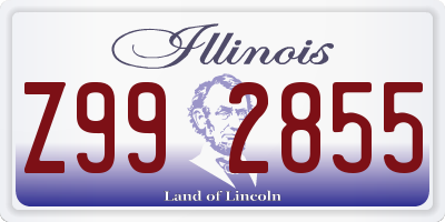 IL license plate Z992855