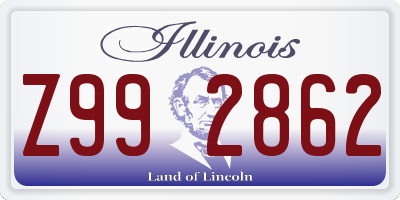 IL license plate Z992862