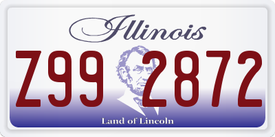 IL license plate Z992872