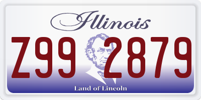 IL license plate Z992879