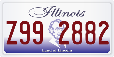 IL license plate Z992882