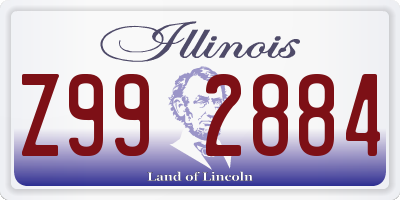 IL license plate Z992884