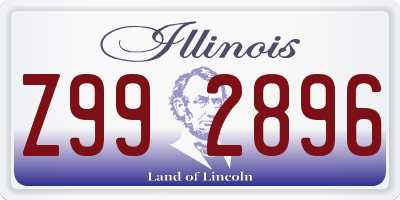 IL license plate Z992896