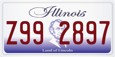 IL license plate Z992897