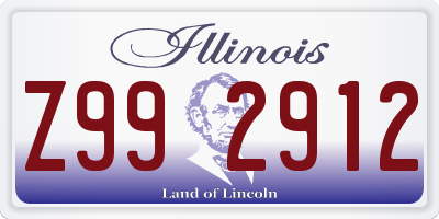 IL license plate Z992912