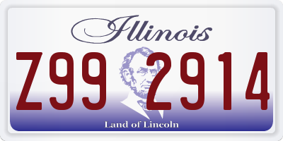 IL license plate Z992914