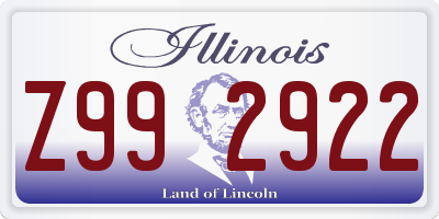 IL license plate Z992922