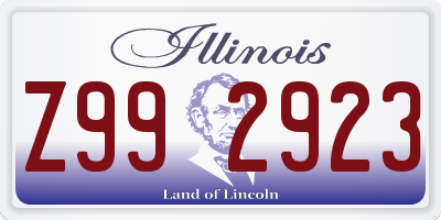 IL license plate Z992923