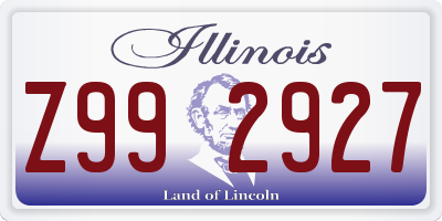 IL license plate Z992927