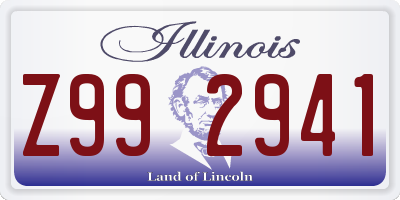 IL license plate Z992941