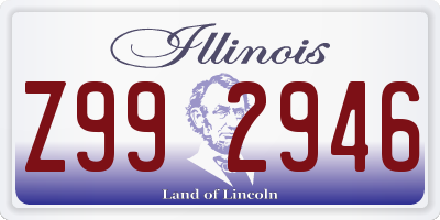 IL license plate Z992946