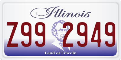 IL license plate Z992949