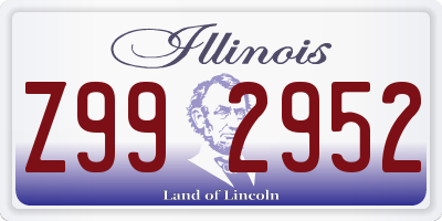 IL license plate Z992952