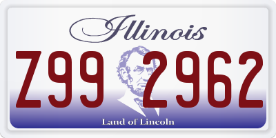 IL license plate Z992962