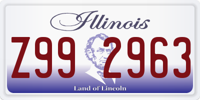 IL license plate Z992963