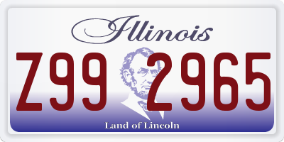 IL license plate Z992965