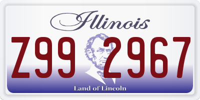 IL license plate Z992967