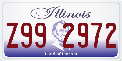 IL license plate Z992972