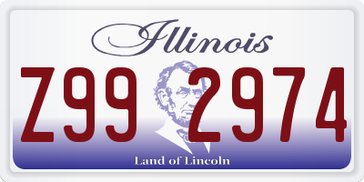 IL license plate Z992974