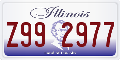 IL license plate Z992977