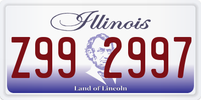 IL license plate Z992997