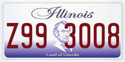IL license plate Z993008