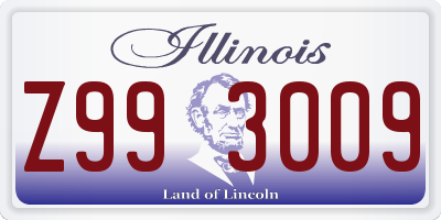 IL license plate Z993009