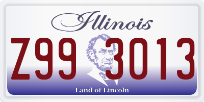 IL license plate Z993013
