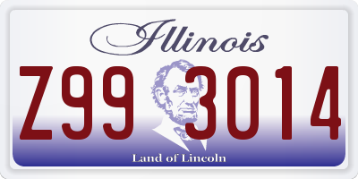 IL license plate Z993014