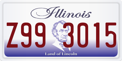IL license plate Z993015