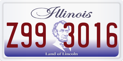IL license plate Z993016