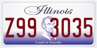 IL license plate Z993035