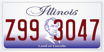 IL license plate Z993047