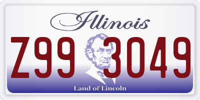 IL license plate Z993049