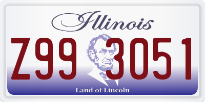 IL license plate Z993051