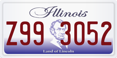 IL license plate Z993052