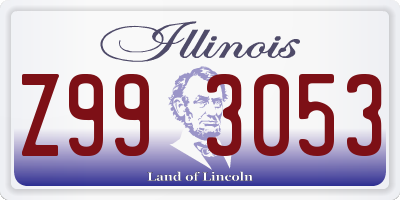 IL license plate Z993053