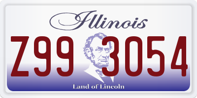 IL license plate Z993054