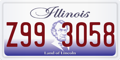 IL license plate Z993058