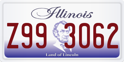IL license plate Z993062