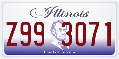 IL license plate Z993071