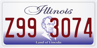 IL license plate Z993074