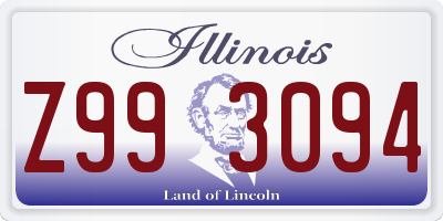 IL license plate Z993094